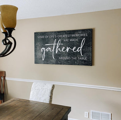 Gathered Canvas Gallery Wrapped Sign