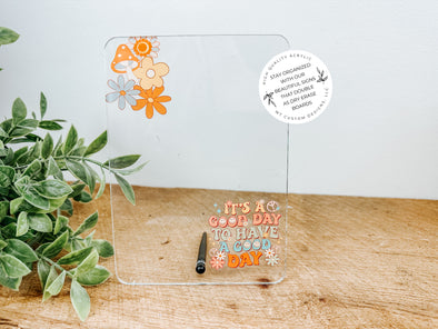 Retro Boho Vintage Acrylic Sign/Dry Erase Board