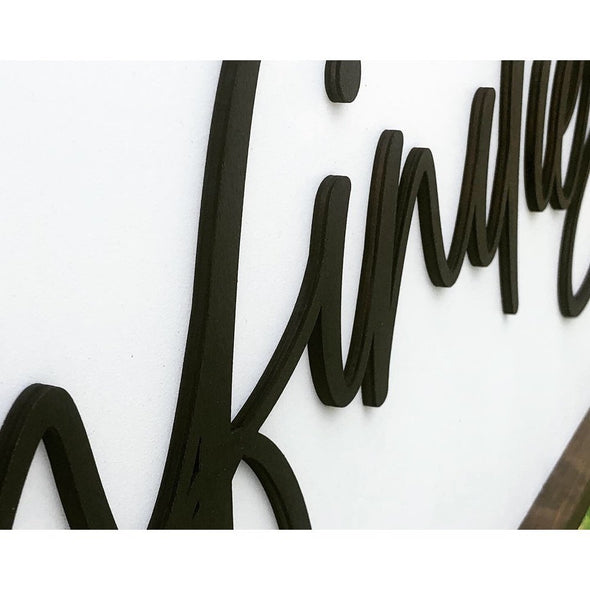Love You Infinities Wood Sign