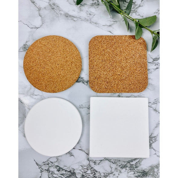 Teach Love Inspire Cork With Apple and Pencil Cork or Sandstone Coasters