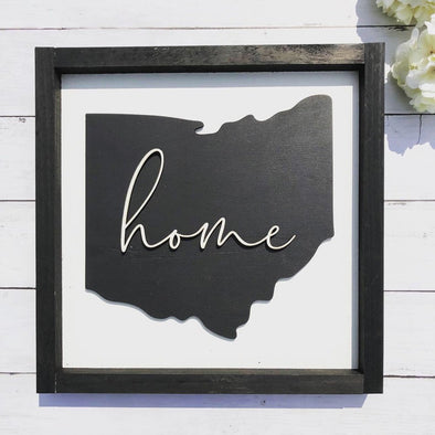 Ohio Home Wood Sign