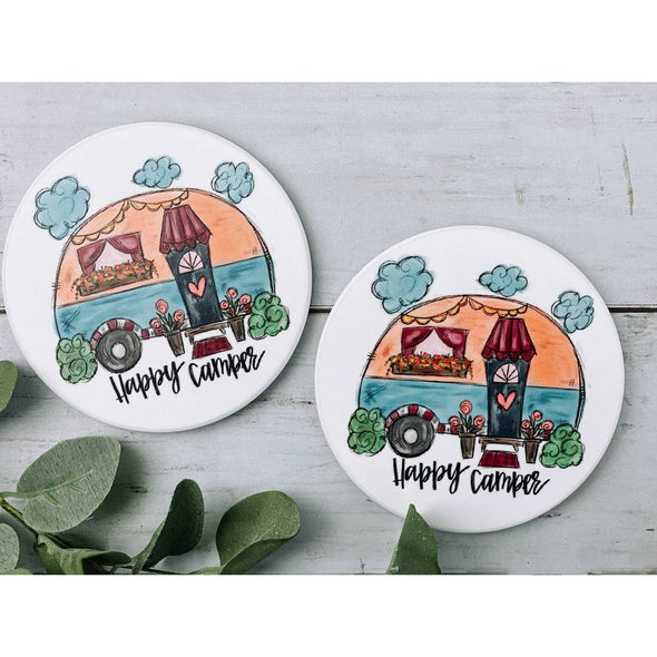 Happy Camper Sandstone Coasters