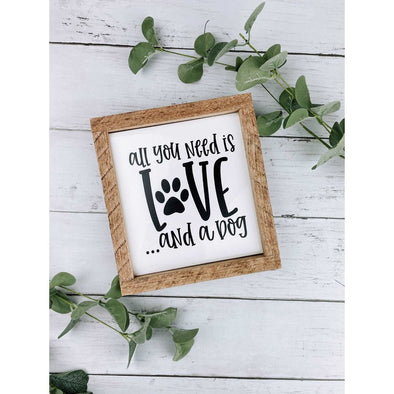All You Need Is Love And A Dog Subway Tile Sign