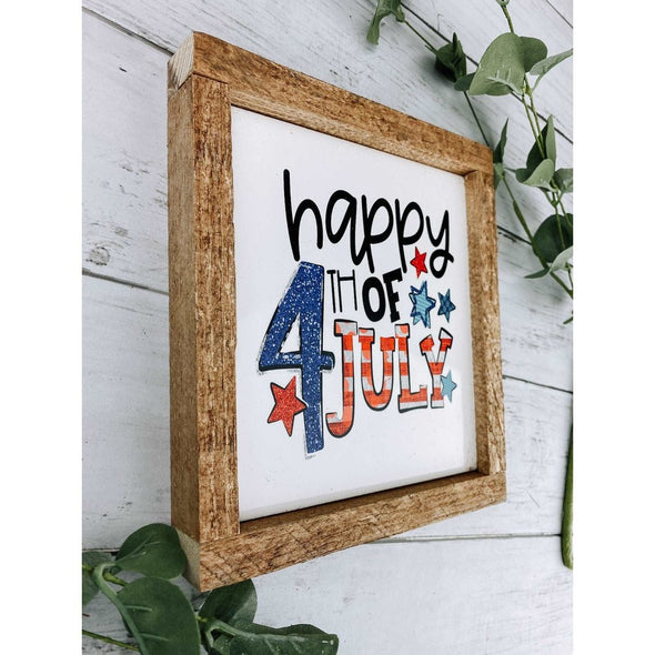 Happy 4th Of July Subway Tile Sign