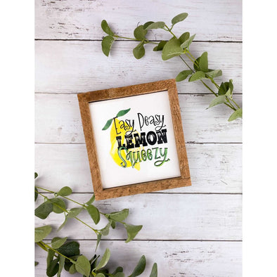 Easy Peasy Lemon Squeezy Subway Tile Sign