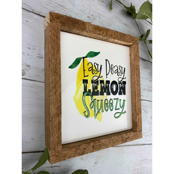 Easy Peasy Lemon Squeezy Subway Tile Sign