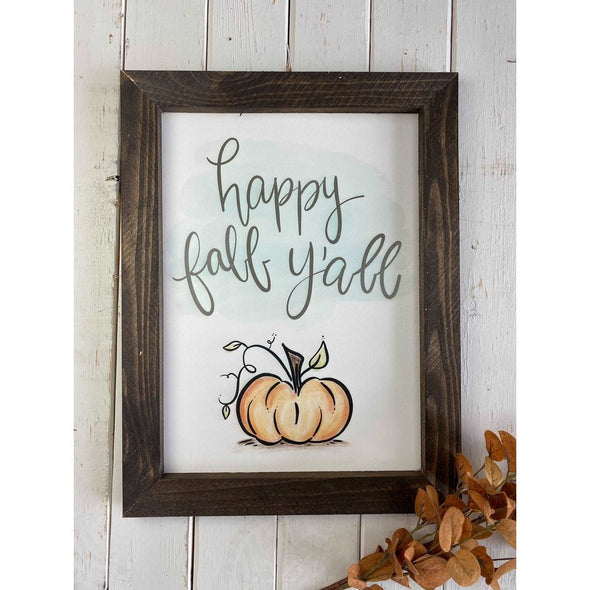 Happy Fall Y'all Wood Sign