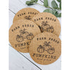 Farm Fresh Pumpkins Cork Coasters