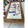 4th Of July Gnomes Subway Tile Sign, Patriotic Decor, Gnome Sign, Wood Sign,