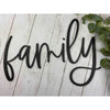 Family Wood Cut Word (midnight)