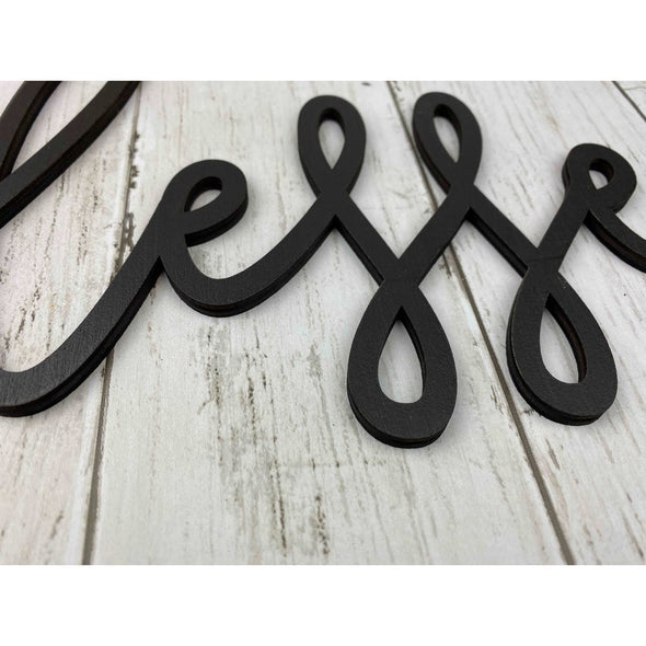 Blessed Arrow Wood Cut Word (amber)