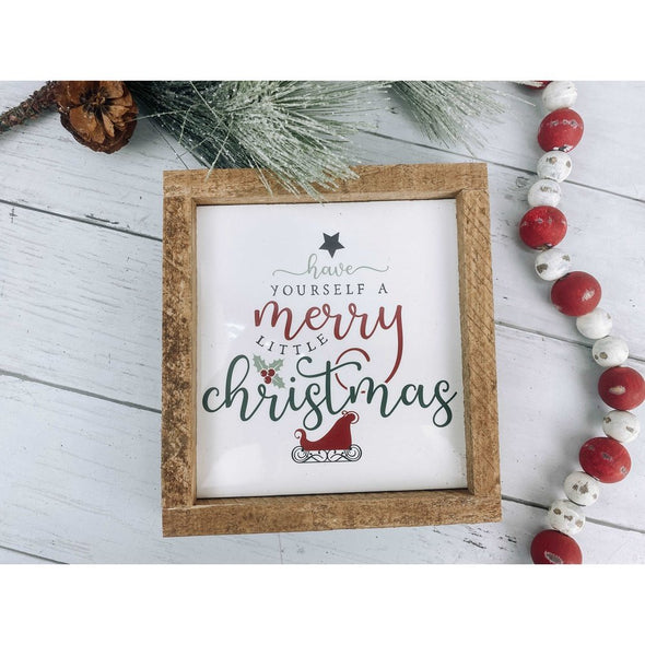 Have Yourself A Merry Little Christmas Subway Tile Sign