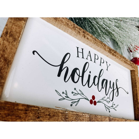 Happy Holidays Subway Tile Sign
