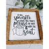If You Sprinkle When You Tinkle Please Be Neat And Wipe The Seat Subway Tile Sign, Bathroom Decor, Bathroom Sign