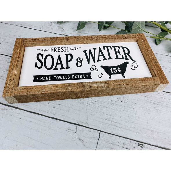 Fresh Soap & Water Hand Towels Extra Subway Tile Sign