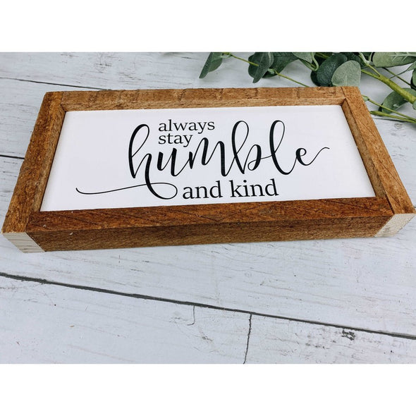 Always Stay Humble And Kind Subway Tile Sign, Family Decor, Family Sign