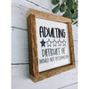 Adulting Difficult AF Subway Tile Sign, Funny Decor, Wood Sign