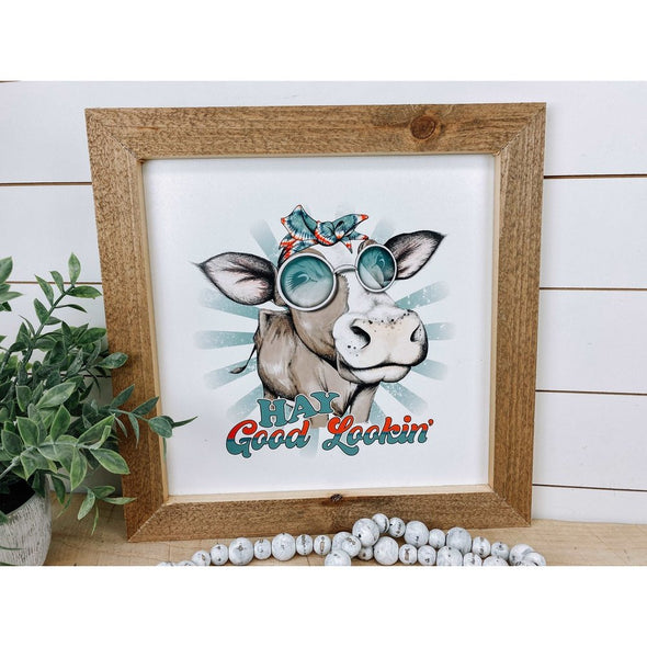 Hey Good Lookin Retro Wood Sign