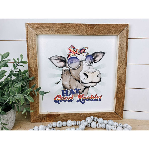 Hey Good Lookin Retro Wood Sign