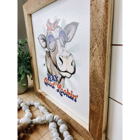 Hey Good Lookin Retro Wood Sign