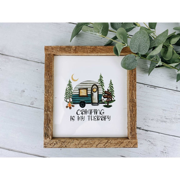 camping is my therapy, camping sign, camping decor, camp life