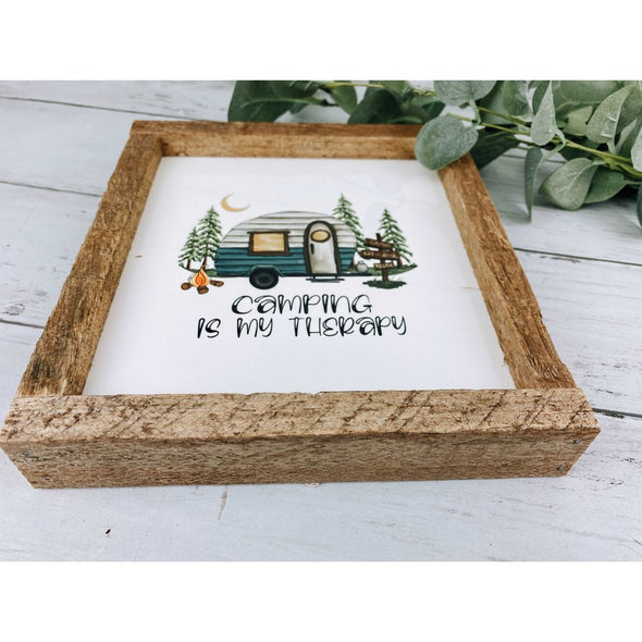 Camping Is My Therapy Subway Tile Sign, Camping Sign, Camping Decor, Camp Life