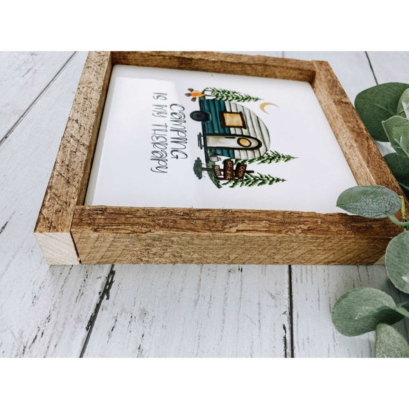 Camping Is My Therapy Subway Tile Sign, Camping Sign, Camping Decor, Camp Life