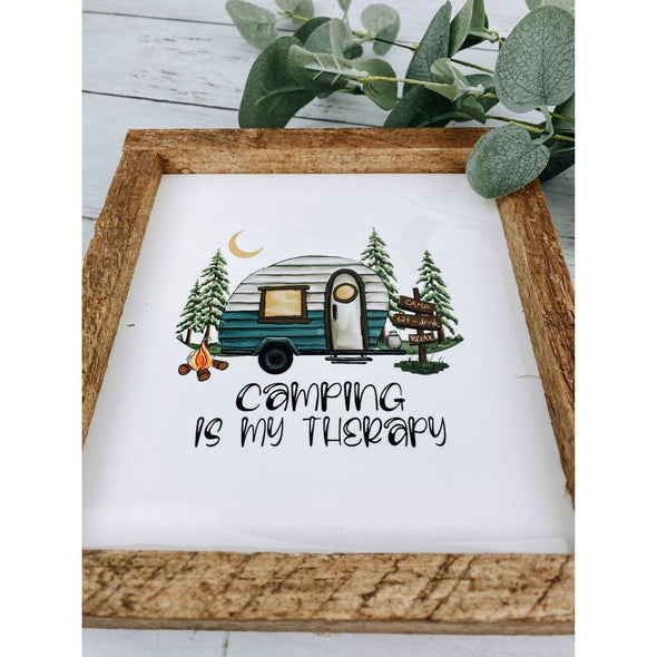 Camping Is My Therapy Subway Tile Sign, Camping Sign, Camping Decor, Camp Life