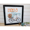 Hello Spring With Bicycle Wood Sign
