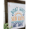 Boat Waves Sun Rays Ain't Nothing Like Lake Days Sign