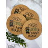 Coffee Scrubs And Rubber Gloves Cork Coasters