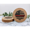 Fire Fighter Symbol Cork Coasters