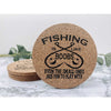 Fishing Is Like Boobs Cork Coasters