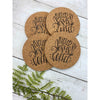 Fueled By Jesus And Coffee Cork Coasters