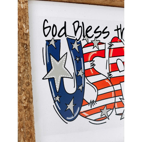 God Bless The USA Subway Tile Sign