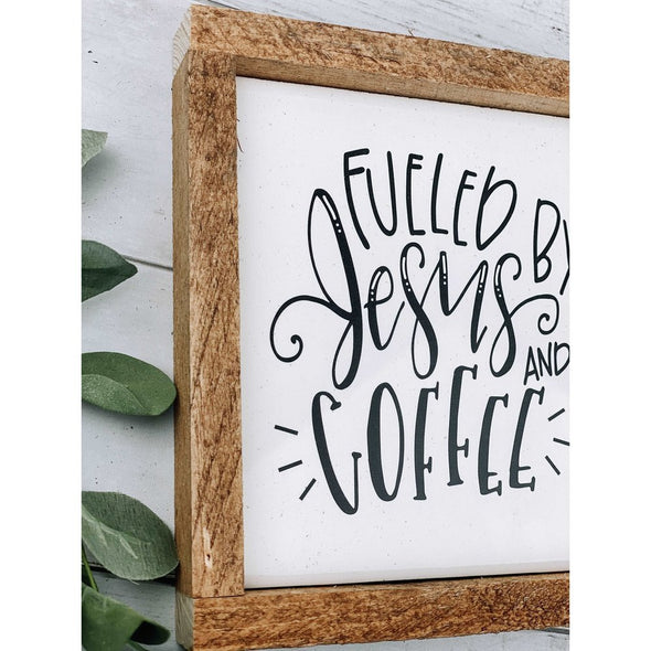 Fueled Buy Jesus and Coffee Subway Tile Sign