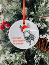 don't get your tinsel in a tangle with donkey christmas ornament