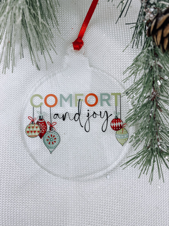 Comfort And Joy Christmas Ornament