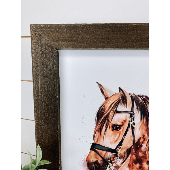 Watercolor Horse Wood Sign