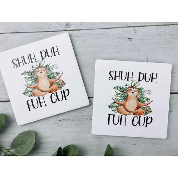 Shuh Duh Fuh Cup Sandstone Coasters