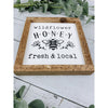 wildflower honey fresh & local subway tile sign