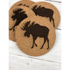 moose coasters, moose decor, drink coasters, beverage coasters