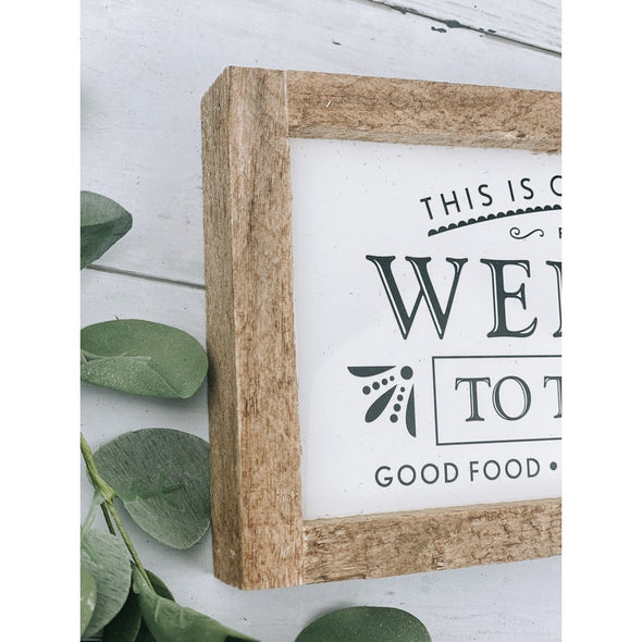 welcome to the porch subway tile sign