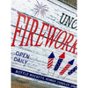 Fireworks Stand Patriotic Wood Sign