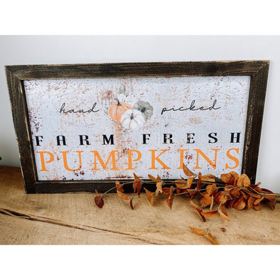 Hand Picked Farm Fresh Pumpkins Sign