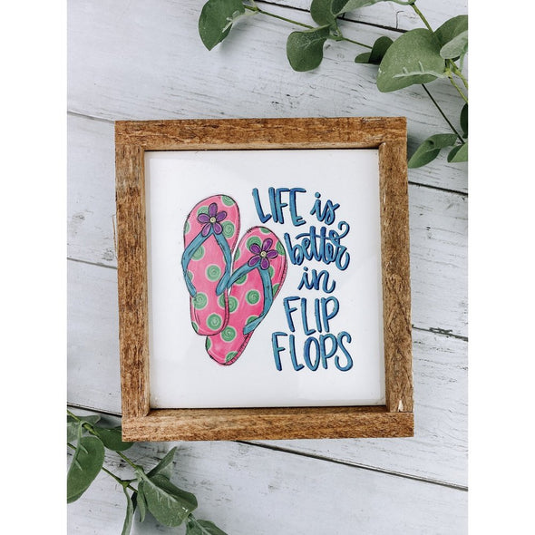 Life Is Better In Flip Flops Subway Tile Sign