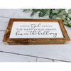 until god opens the next door praise him in the hallway sign