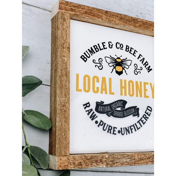 local honey subway tile sign
