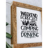 weekend forecast camping subway tile sign