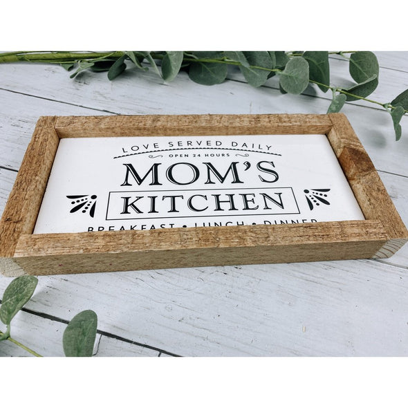 mom's kitchen subway tile sign